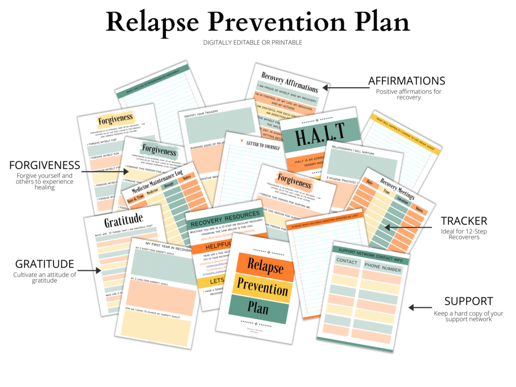 relapse-prevention-plan-sober-flatlay
