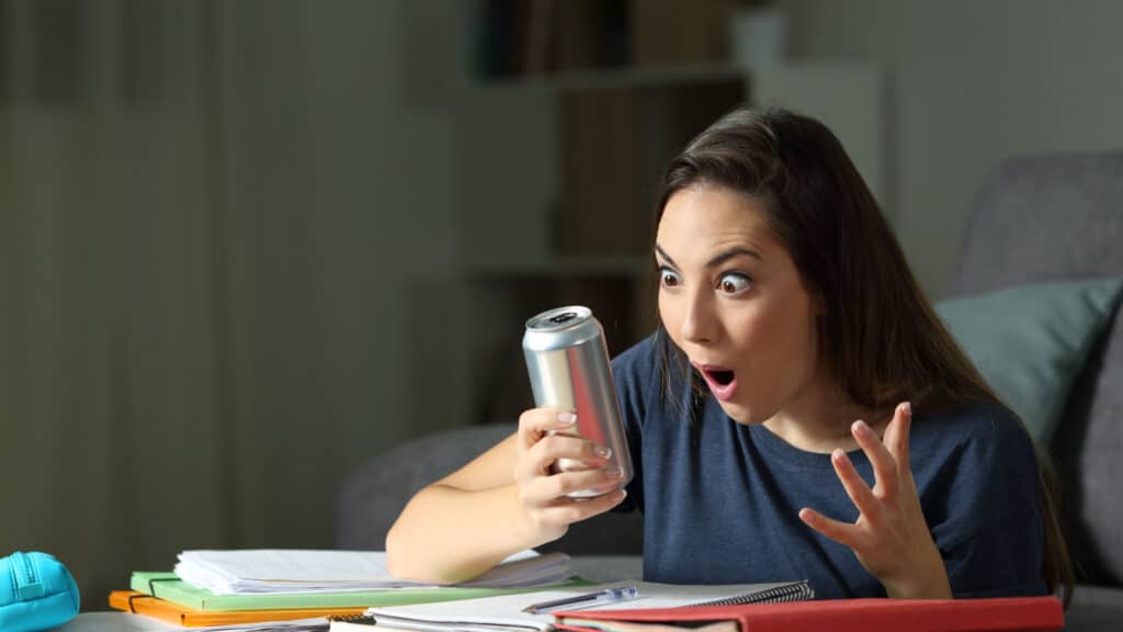 college student energy drink Shutterstock