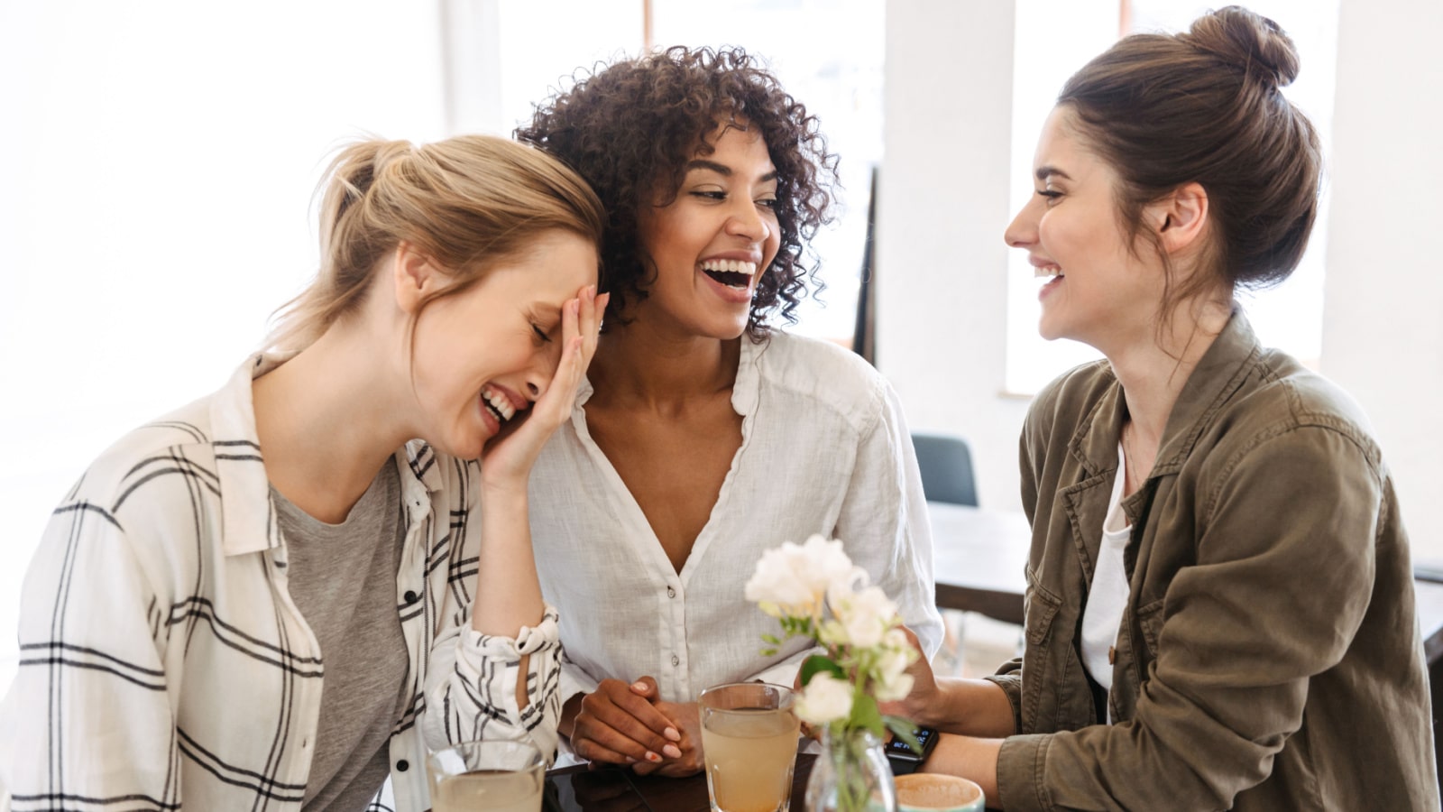 women friends laughing