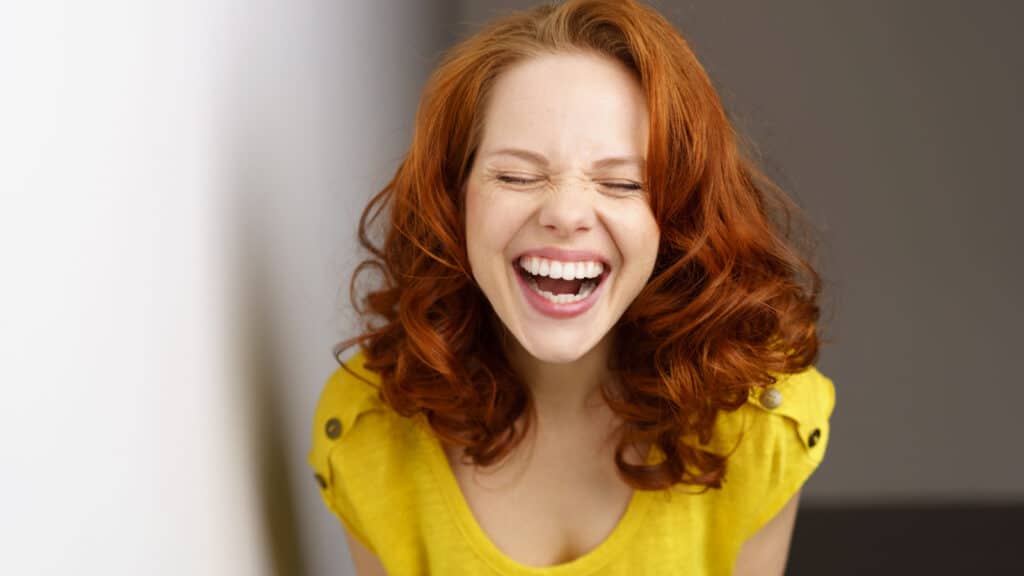 Beautiful woman laughing