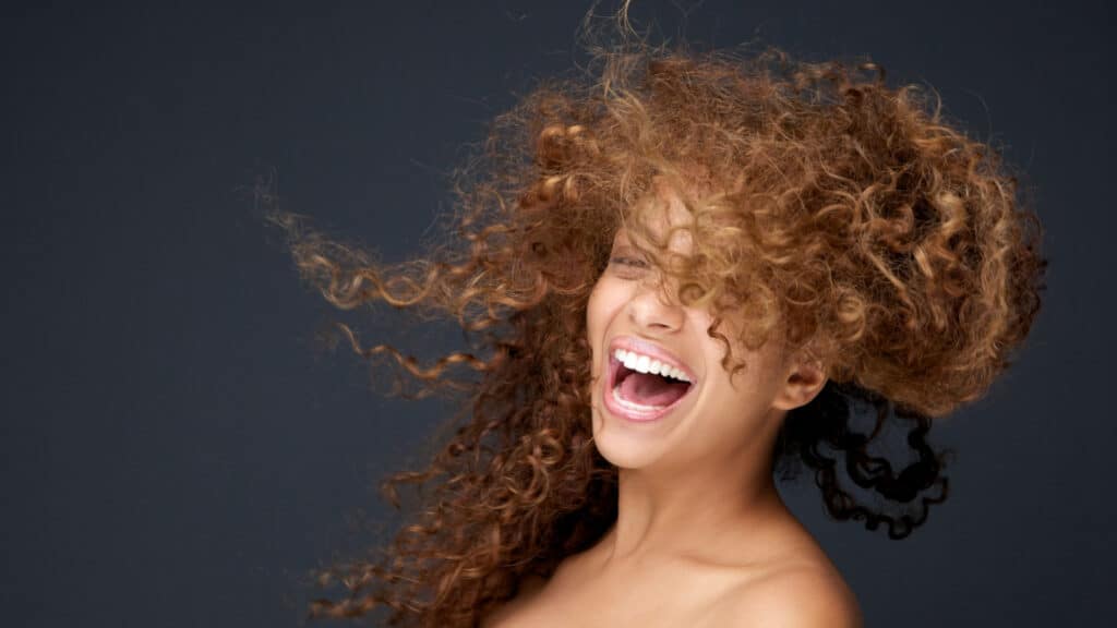 beautiful woman laughing