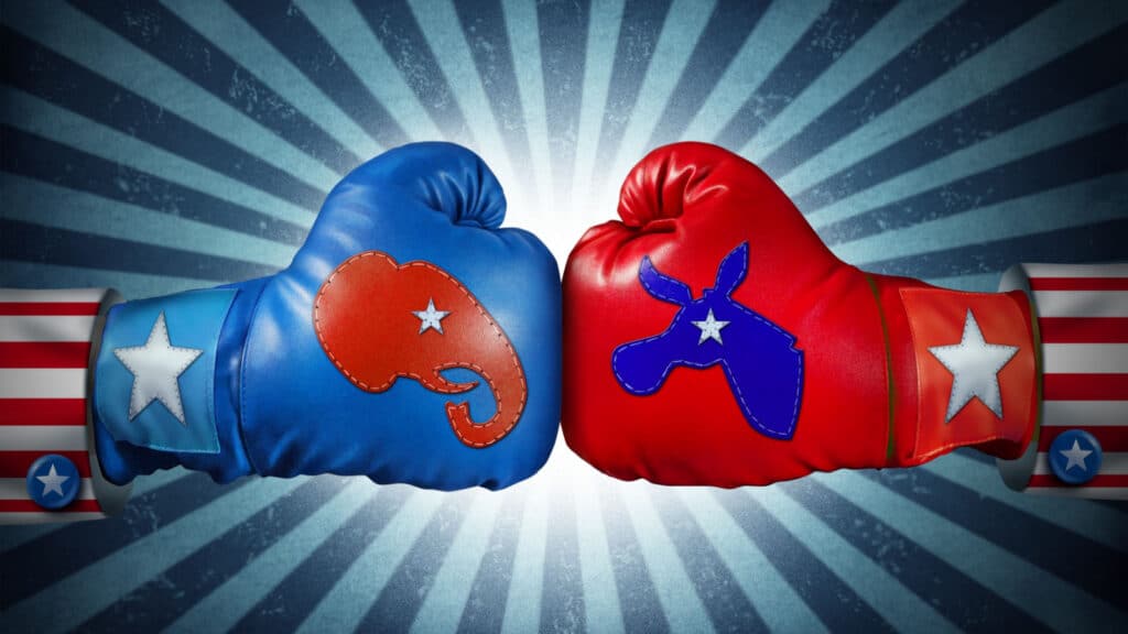 American fight Republican Democrat