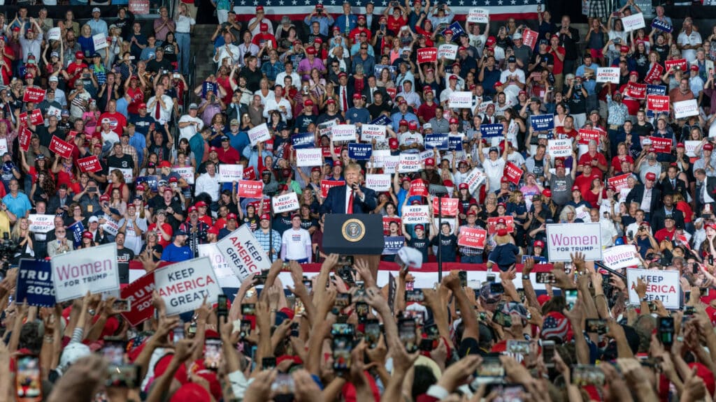 Trump rally 2019 Manchester New York