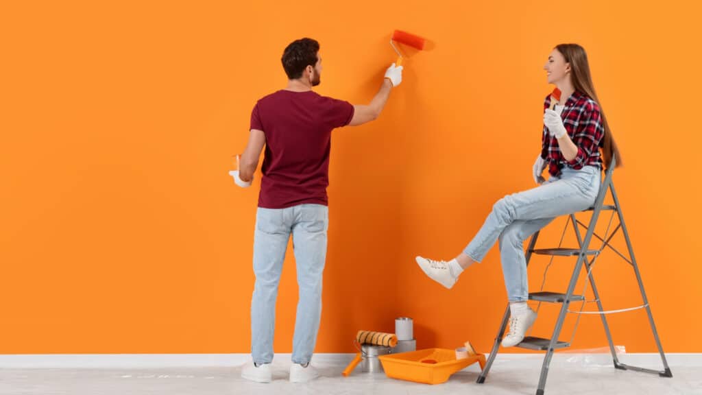 painting walls orange