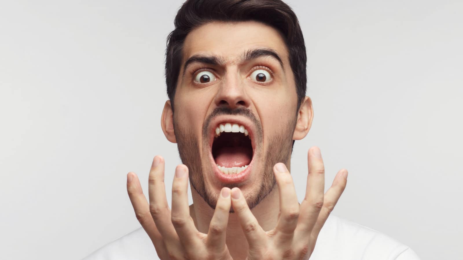 screaming man frustrated